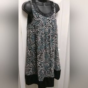 Lapis tropical silk dress